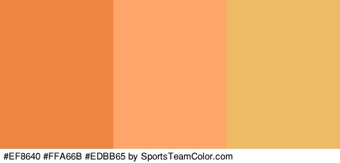 #EF8640 #FFA66B #EDBB65 Colors