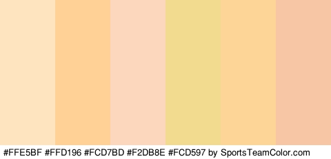 #FFE5BF #FFD196 #FCD7BD #F2DB8E #FCD597 #F7C6A5 Colors