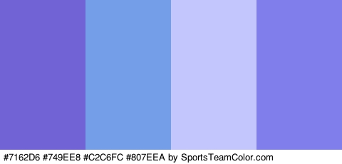 #7162D6 #749EE8 #C2C6FC #807EEA Colors