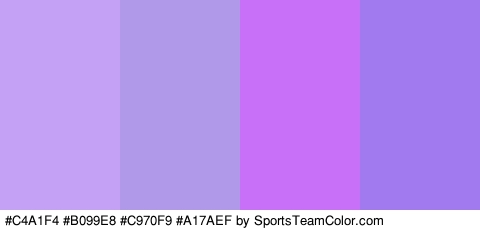 #C4A1F4 #B099E8 #C970F9 #A17AEF Colors