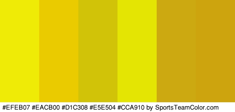 #EFEB07 #EACB00 #D1C308 #E5E504 #CCA910 #CEA40E Colors