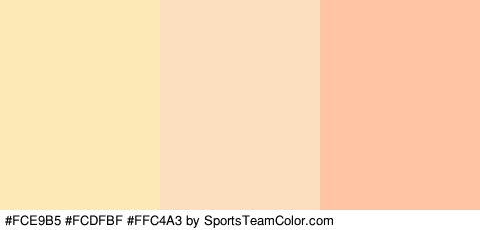 #FCE9B5 #FCDFBF #FFC4A3 Colors