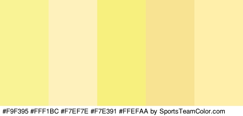 #F9F395 #FFF1BC #F7EF7E #F7E391 #FFEFAA Colors