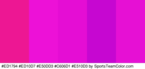 #ED1794 #ED10D7 #E50DD3 #C606D1 #E510D3 Colors