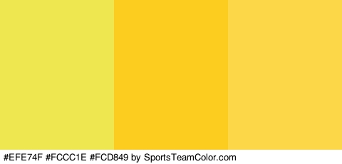 #EFE74F #FCCC1E #FCD849 Colors