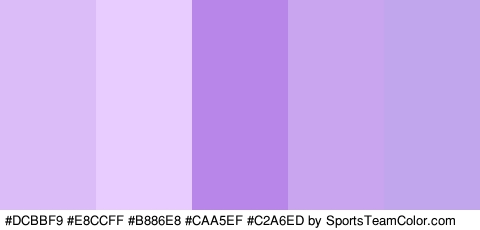 #DCBBF9 #E8CCFF #B886E8 #CAA5EF #C2A6ED Colors