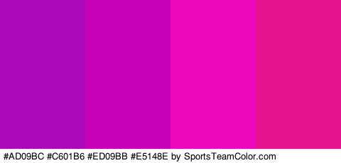 #AD09BC #C601B6 #ED09BB #E5148E Colors