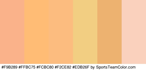 #F9B289 #FFBC75 #FCBC80 #F2CE82 #EDB26F #F9D1BD Colors