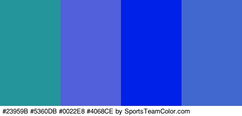 #23959B #5360DB #0022E8 #4068CE Colors