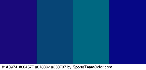 #1A097A #084577 #016882 #050787 Colors