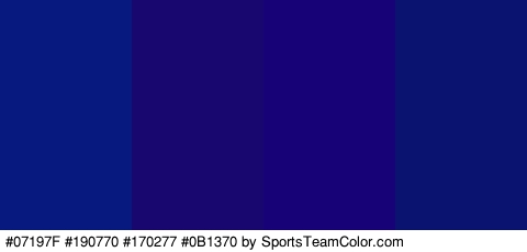 #07197F #190770 #170277 #0B1370 Colors