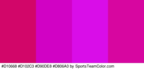 #D10668 #D102C3 #D90DE8 #D806A0 Colors