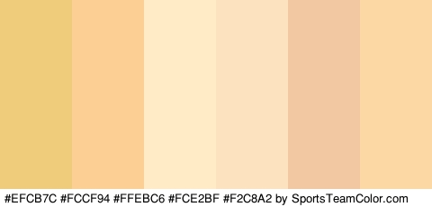 #EFCB7C #FCCF94 #FFEBC6 #FCE2BF #F2C8A2 #FCD9A4 Colors