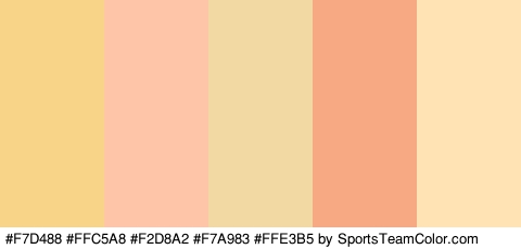 #F7D488 #FFC5A8 #F2D8A2 #F7A983 #FFE3B5 Colors