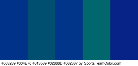 #003289 #004E70 #013589 #02666D #082387 Colors