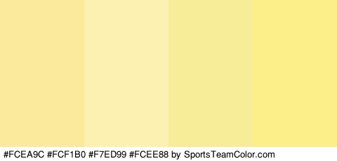 #FCEA9C #FCF1B0 #F7ED99 #FCEE88 Colors