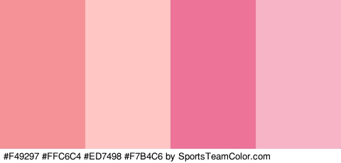 #F49297 #FFC6C4 #ED7498 #F7B4C6 Colors