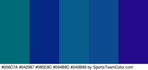 #006C7A #042987 #085E8C #094B8C #240B89 Colors