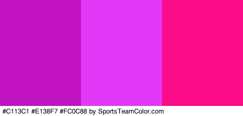 #C113C1 #E138F7 #FC0C88 Colors