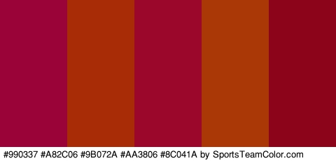 #990337 #A82C06 #9B072A #AA3806 #8C041A Colors