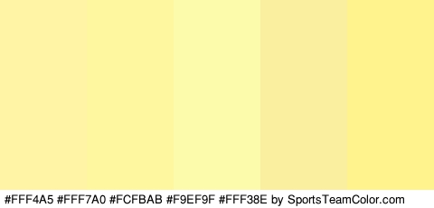 #FFF4A5 #FFF7A0 #FCFBAB #F9EF9F #FFF38E Colors