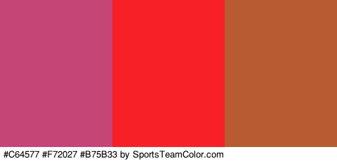 #C64577 #F72027 #B75B33 Colors