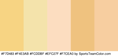 #F7D483 #F4E3AB #FCDDBF #EFC27F #F7CEA0 Colors