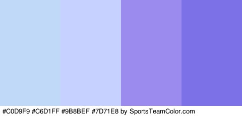 #C0D9F9 #C6D1FF #9B8BEF #7D71E8 Colors