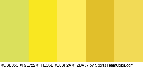 #DBE05C #F9E722 #FFEC5E #E0BF2A #F2DA57 Colors