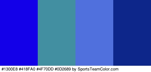 #1300E8 #418FA0 #4F70DD #0D2689 Colors