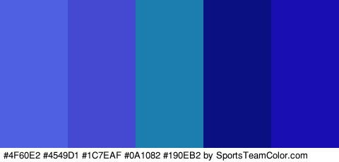 #4F60E2 #4549D1 #1C7EAF #0A1082 #190EB2 Colors