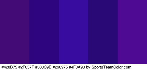 #420B75 #2F057F #380C9E #290975 #4F0A93 Colors