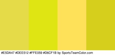 #E5DA47 #DEE512 #FFE059 #D6CF1B Colors