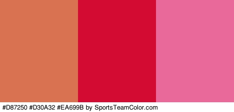 #D87250 #D30A32 #EA699B Colors