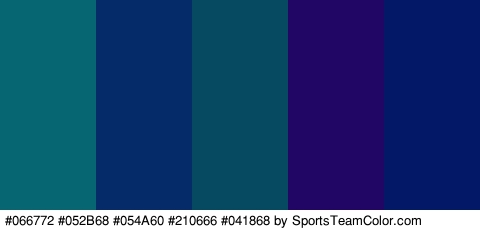 #066772 #052B68 #054A60 #210666 #041868 Colors