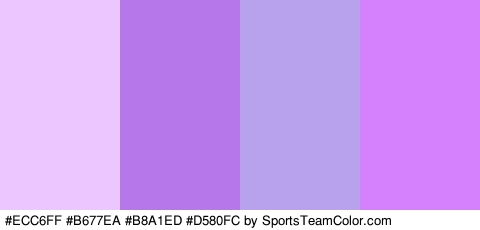 #ECC6FF #B677EA #B8A1ED #D580FC Colors