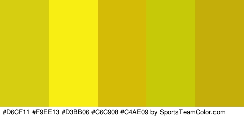 #D6CF11 #F9EE13 #D3BB06 #C6C908 #C4AE09 Colors