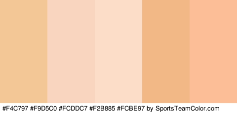 #F4C797 #F9D5C0 #FCDDC7 #F2B885 #FCBE97 Colors