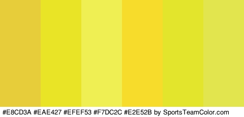 #E8CD3A #EAE427 #EFEF53 #F7DC2C #E2E52B #E2E54E Colors