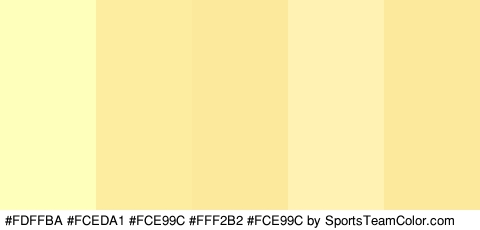 #FDFFBA #FCEDA1 #FCE99C #FFF2B2 #FCE99C Colors