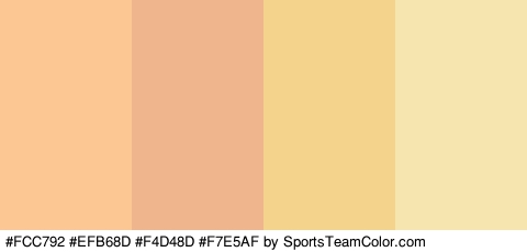 #FCC792 #EFB68D #F4D48D #F7E5AF Colors