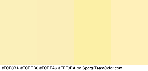 #FCF0BA #FCEEB8 #FCEFA6 #FFF0BA Colors