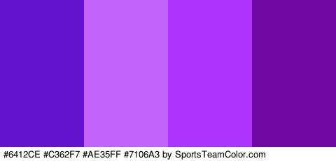 #6412CE #C362F7 #AE35FF #7106A3 Colors