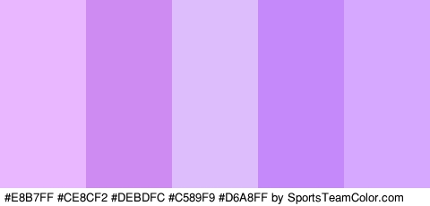 #E8B7FF #CE8CF2 #DEBDFC #C589F9 #D6A8FF Colors