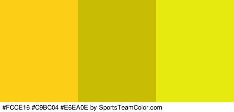 #FCCE16 #C9BC04 #E6EA0E Colors