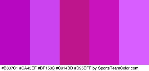 #B807C1 #CA43EF #BF158C #C914BD #D95EFF Colors