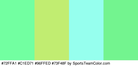 #72FFA1 #C1ED71 #96FFED #73F48F Colors