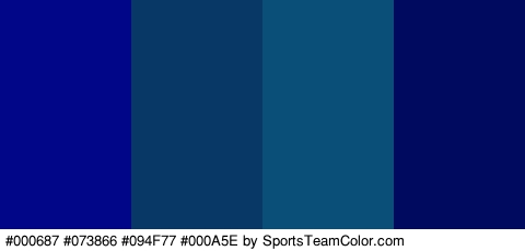 #000687 #073866 #094F77 #000A5E Colors