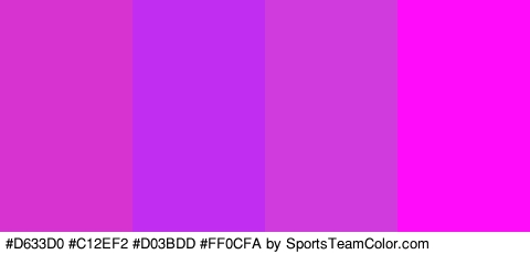 #D633D0 #C12EF2 #D03BDD #FF0CFA Colors