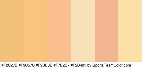 #F2C27B #F9C57C #F9BE8E #F7E2B7 #F2B491 #FCDEA6 Colors